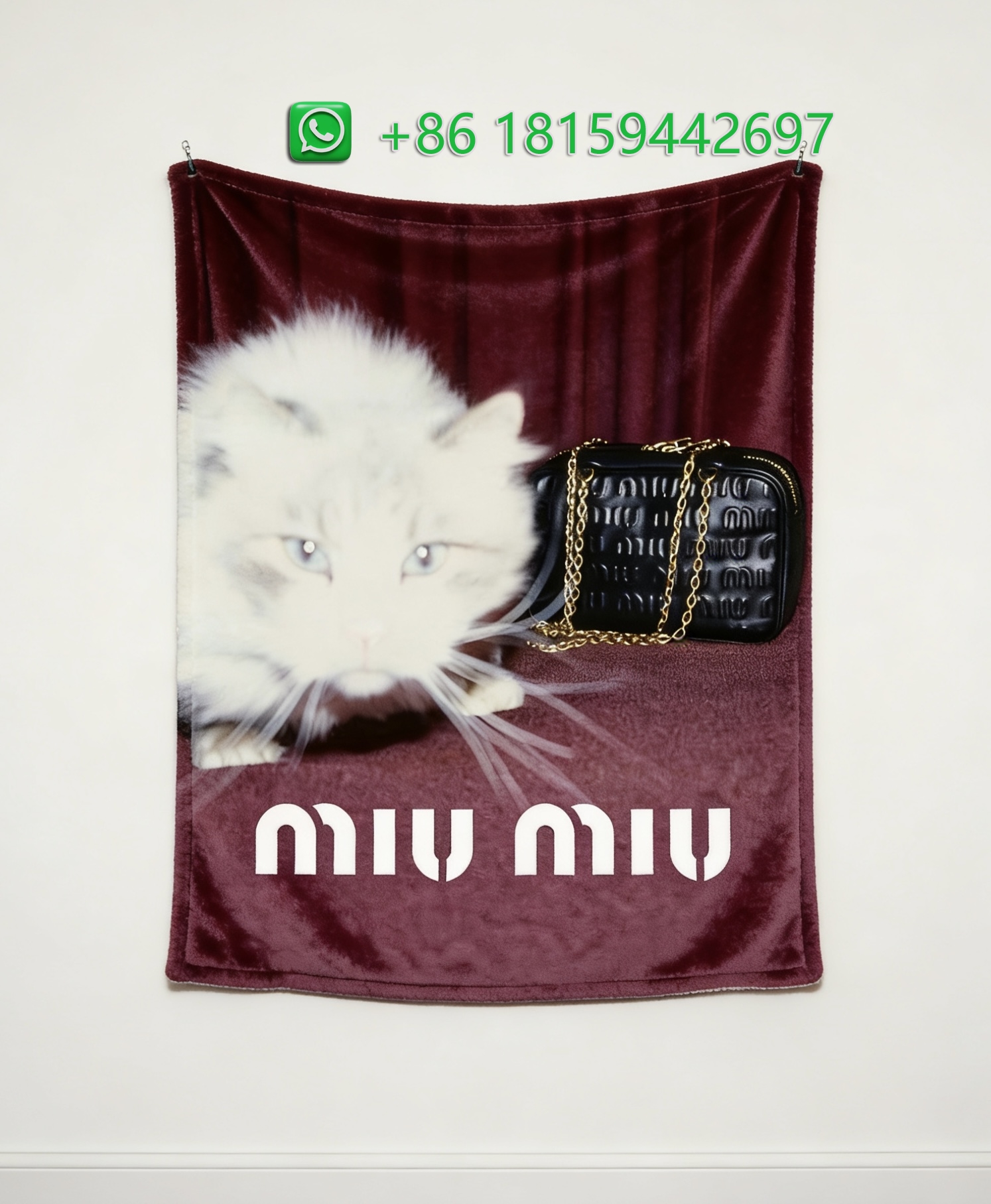 Miumiu Throw Blankets
